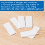 10 Pack Adhesive Pencil Holders for Desk,Silicone Flexible Pen Holder for Wall, Office, School,Home,Classroom Must Haves,Teacher Essentials Accessories,Desk Organizer,Art Supply,Small Gift (10, Black) - Image 8