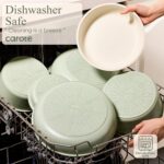 CAROTE Pots and Pans Set, Nonstick Cookware Set Detachable Handle, 19pcs Induction Kitchen Cookware Sets Non Stick with Removable Handle, RV Cookware Set, Oven Safe, Sage Green - Image 4