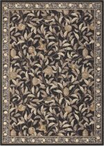 GarveeHome 8x10 Area Rugs for Living Room, Boho Leaf Rugs for Bedroom with Soft Low Pile, Non Slip Botanical Bird Large Washable Rug 8x10 for Dining Room Stain Resistant Brown Throw Rug - Image 5