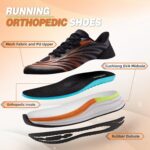OrthoComfoot Men's Orthopedic Plantar Fasciitis Sneakers: Comfortable High Arch Support Running Shoes for Walking, Lightweight Casual Tennis Shoes, Relief Flat Feet, Heel Pain - Image 8