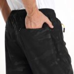 Men's Elastic Waist Hiking Pants Water Resistant Quick-Dry Lightweight Outdoor Sweatpants with Zipper Pockets - Image 5