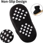 Baby Fleece Booties Newborn Unisex Booties Non-Slip Newborn Infant First Walkers Warm Shoes House Slippers for Baby Boys & Baby Girls Toddlers - Image 5
