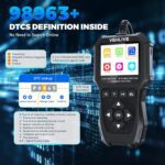 OBD2 Scanner Diagnostic Tool, Check Engine Light Car Code Reader with Reset, Battery Tester, Live Data, Freeze Frame, I/M Readiness, Car Scanner Diagnostic Tool for All OBDII Car After 1996 - Image 8