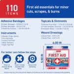 Care Science First Aid Kit, 110 Pieces | Professional Use for Travel, Work, School, Home, Car, Emergency, Survival, Camping, Hiking, and More - Image 7
