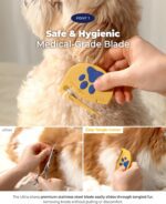 PETHROOM Easy Tangle Cutter for Dogs & Cats | Professional Dematting Tool with Steel Blade | Cat Matted Fur Remover | Safe & Gentle Pet Grooming Comb for Long & Medium Coats - Image 5
