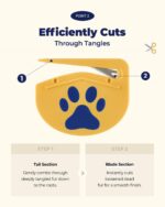 PETHROOM Easy Tangle Cutter for Dogs & Cats | Professional Dematting Tool with Steel Blade | Cat Matted Fur Remover | Safe & Gentle Pet Grooming Comb for Long & Medium Coats - Image 6