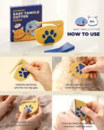 PETHROOM Easy Tangle Cutter for Dogs & Cats | Professional Dematting Tool with Steel Blade | Cat Matted Fur Remover | Safe & Gentle Pet Grooming Comb for Long & Medium Coats - Image 9