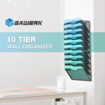 10-Tier Wall File Organizer Hanging Wall File Holder Wall Mount Paper Folder Organize, Mesh Magazine Document Mail Organizer Wall Organizer for Office School Home, Black - Image 8
