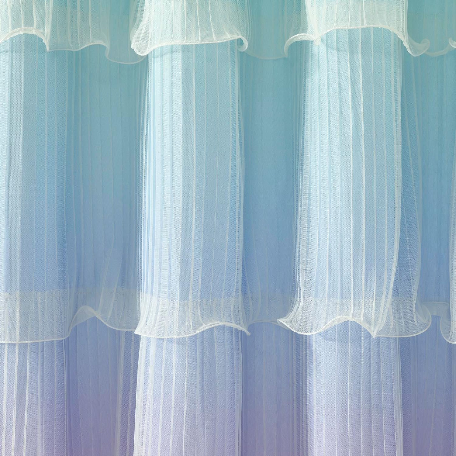 Lush Decor Rainbow Ombre Nerina Ruffled Shower Curtain Single 72" W x 72" L Rainbow -Colorful Shower Curtains for Bathroom - Kids Bathroom Decor - Image 4