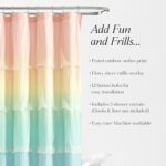 Lush Decor Rainbow Ombre Nerina Ruffled Shower Curtain Single 72" W x 72" L Rainbow -Colorful Shower Curtains for Bathroom - Kids Bathroom Decor - Image 9