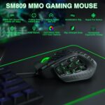 SOLAKAKA SM809 Gaming Mouse for MMO,24000 DPI,16 Programmable,RGB PC Gaming Mice,Black - Image 3