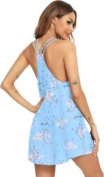 Womens Sexy Chemise Sleeveless Nightgown Loose Slip Sleepshirt V Neck Nightie - Image 6