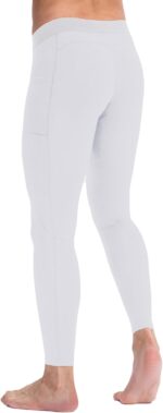 Men's Athletic Leggings Workout Compression Pants with Pockets Cool Dry Base Layer Active Tights for Cycling Running - Image 4
