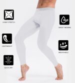 Men's Athletic Leggings Workout Compression Pants with Pockets Cool Dry Base Layer Active Tights for Cycling Running - Image 5