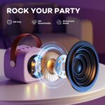 Karaoke Machine for Kids, Portable Mini Speaker with 2 Wireless Microphones, 2026 TOP Kids Gifts for Girls Ages 3, 4, 5, 6, 7, 8, 9, 10, 12 +Years Old, 4-12th Birthday Present Toy Party (Purple) - Image 4