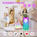 Karaoke Machine for Kids, Portable Mini Speaker with 2 Wireless Microphones, 2026 TOP Kids Gifts for Girls Ages 3, 4, 5, 6, 7, 8, 9, 10, 12 +Years Old, 4-12th Birthday Present Toy Party (Purple) - Image 5