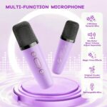 Karaoke Machine for Kids, Portable Mini Speaker with 2 Wireless Microphones, 2026 TOP Kids Gifts for Girls Ages 3, 4, 5, 6, 7, 8, 9, 10, 12 +Years Old, 4-12th Birthday Present Toy Party (Purple) - Image 7