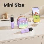 Karaoke Machine for Kids, Portable Mini Speaker with 2 Wireless Microphones, 2026 TOP Kids Gifts for Girls Ages 3, 4, 5, 6, 7, 8, 9, 10, 12 +Years Old, 4-12th Birthday Present Toy Party (Purple) - Image 10