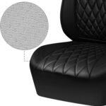 CAR PASS Piping Luxury Faux PU Leather Two Front Car Seat Covers, Waterproof Anti Slip Seat Covers Compatible with Front Seat Armrests,Universal Fit for Suvs,Vans,Trucks, Airbag Compatible(All Black) - Image 8