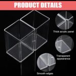 10 Pack Clear Acrylic Pen Holder Makeup Brush Holder Desktop Pencil Organizer Acrylic Pencil Cup Stationery Organizer Accessory for School Makeup Desk Office Pen Storage - Image 4