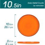 vancasso Bonita 10.5 Inch Dinner Plates, Ceramic Dinner Plate Set, Dinner Plates Set of 6, Large Dinnerware Plates for Kitchen, Microwave, Oven and Dishwasher Safe, Multicolor - Image 3