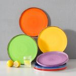 vancasso Bonita 10.5 Inch Dinner Plates, Ceramic Dinner Plate Set, Dinner Plates Set of 6, Large Dinnerware Plates for Kitchen, Microwave, Oven and Dishwasher Safe, Multicolor - Image 8
