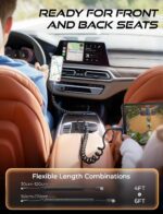 LISEN Coiled USB C Cable, 2 Pack for Android Auto & CarPlay Cable, Short USB A to USB C Cable Compatible with iPhone 17/16/15, Samsung Galaxy S25/S24/S23 A15/A14, Google Pixel 9/8, Space Black 4+6FT - Image 3