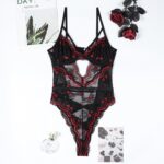 FYMNSI Women's Sexy Bustier Cami Bodysuit One Piece Shapewear Lingerie Lace Teddy Babydoll Leotards Romper Underwear - Image 6