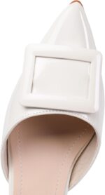 Women's Pumps Shoes Pointed Toe Low Heels Ankle Strap Closed Toe Wedding Party Dress Pumps - Image 7