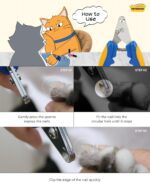 [PETHROOM] Cat Nail Clipper Trimmer for Indoor Cats with Circular Cut Hole (2mm) | Premium Sturdy Stainless Steel Blade Cat Claw | Safe, Easy, Accurate, Quiet & Fast | Avoid Overcutting - Image 8