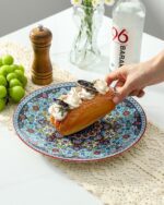 glowworm Dinner Plates, 10.5 Inch Ceramic Plates Set of 6 for Steak, Snacks, Pizza, Cake, Colorful Serving Dishes for Kitchen, Housewarming Gift, Microwave, Oven & Dishwasher Safe, Bohemian - Image 5