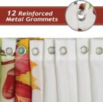 Bonhause Fall Gnome Shower Curtain, Thanksgiving Autumn Maple Leaves Pumpkin Buffalo Plaid Bathroom Decor 72 x 78 Inch Polyester Fabric Waterproof Bath Curtain with 12 Hooks - Image 5