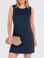 ANRABESS Womens Summer Casual Mini Dresses 2026 Sleeveless Crewneck Split Wrinkle-Free Beach Travel Vacation Short Sundress - Image 6