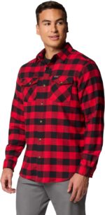 Columbia Mens Bearmouth Springs Roll Up Long Sleeve Flannel Shirt - Image 4