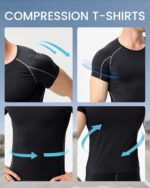 Short Sleeve Compression Shirt Men Athletic Gym Cool Dry Base Layer Workout Tops Slim Fit Undershirts T-Shirt - Image 7