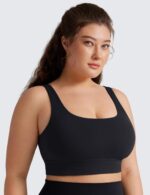 CRZ YOGA Butterluxe U Back Longline Sports Bras for Women - Scoop Neck Padded Yoga Workout Crop Top with Built in Pads - Image 7