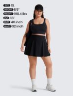 CRZ YOGA Butterluxe U Back Longline Sports Bras for Women - Scoop Neck Padded Yoga Workout Crop Top with Built in Pads - Image 8