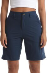 Women's Lightweight Hiking Cargo Shorts for Running Athletic Camping Travel Golf - Water Resistant with 5 Pockets - Image 3