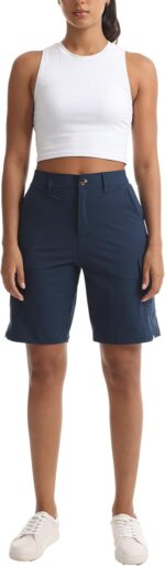 Women's Lightweight Hiking Cargo Shorts for Running Athletic Camping Travel Golf - Water Resistant with 5 Pockets - Image 8