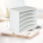 EMERIT Paper Organzier Wood Desktop Organizer Storage Letter Tray File Sorter with Adjustable Shelves for Home Office - Image 5