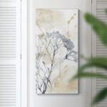 Renditions Gallery Canvas Botanical Art Prints for Living Room Misty Wildflower with Stem Abstract Nature Wall Hanging Decorations for Kitchen Office Home - 12"X24" LT521 - Image 5