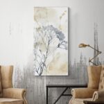 Renditions Gallery Canvas Botanical Art Prints for Living Room Misty Wildflower with Stem Abstract Nature Wall Hanging Decorations for Kitchen Office Home - 12"X24" LT521 - Image 6