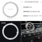 1797 Compatible Clock for Lexus Accessories Bling Parts NX NX200 NX300 F Sport AWD FWD Time Cap Covers Decal Interior Decoration Women Men Crystal Stylish Cute Silver - Image 4