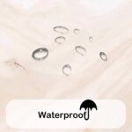 Orange White Shower Curtain, Modern Marble Bathroom Curtains Set with Hooks, Waterfproof Fabric Cloth Home Decor, 72x72 Inch - Image 6