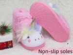 Girls Bunny Slippers Toddler Slippers Cute Rabbit Warm Plush Comfortable Winter House Shoes Cozy Soft Memory Foam Fuzzy Slipper(See Sizes) - Image 5