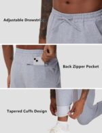 THE GYM PEOPLE Men's Drawstring Workout Joggers Pants Lightweight Tapered Running Lounge Sweatpants with Pockets - Image 6