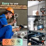 Triple Lens Endoscope Camera with Light- 5" 1080P HD Handheld Borescope with 50FT Semi-Rigid Cable, Waterproof Sewer Inspection Camera with 32GB Card, Drain Plumbing Camera & Gifts for Men - Image 8
