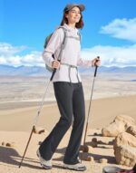 Pioneer Camp Women's Hiking Pants Flared Lightweight Water Resistant Cargo Travel Pants Ripstop Quick Dry for Work Golf Camp - Image 4