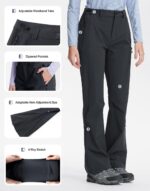 Pioneer Camp Women's Hiking Pants Flared Lightweight Water Resistant Cargo Travel Pants Ripstop Quick Dry for Work Golf Camp - Image 7