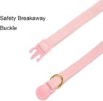 Cotton Breakaway Cat Collar with Bow Tie and Bell, Adjustable Cute Soft Corduroy Kitten Collars for Girl Cats - Image 4